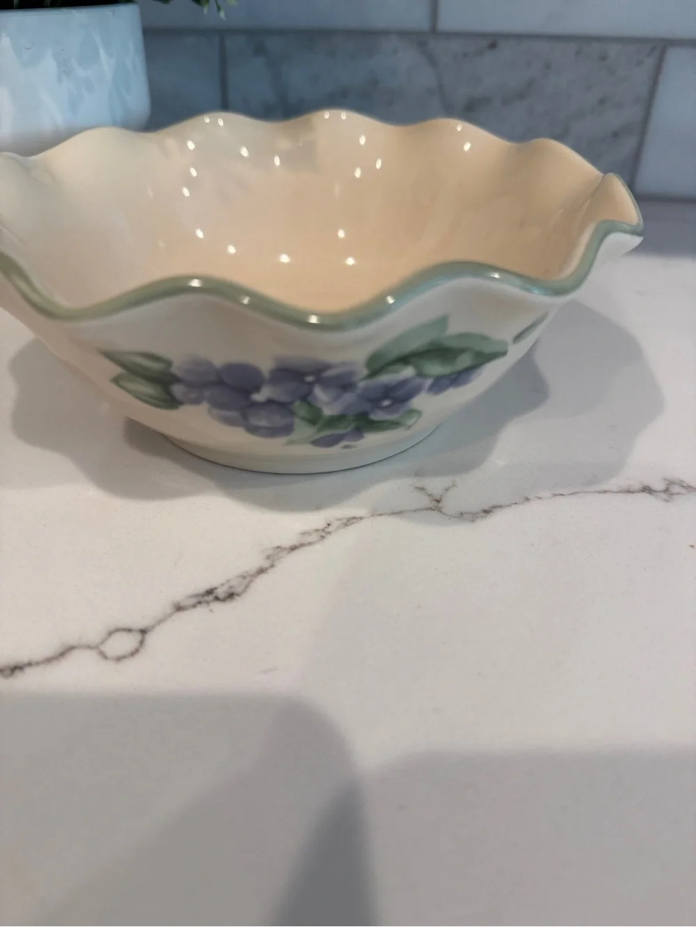 Pfaltzgraff Garden Party also known Garden Impressions, Fluted Dessert bowl RARE